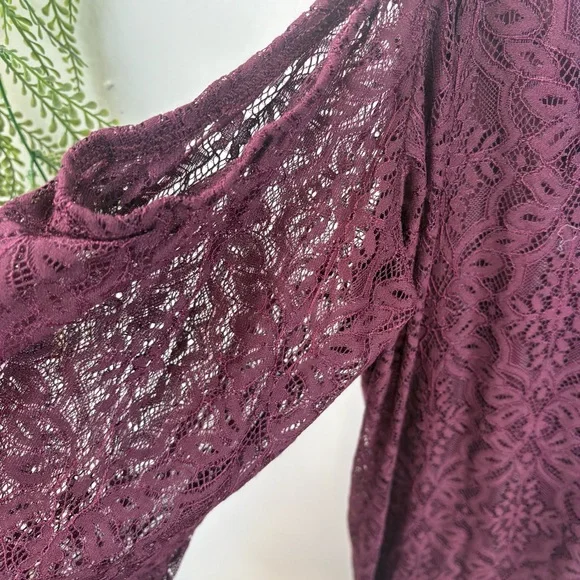 Xhilaration Dress or long top. Long sleeve. Cold shoulder. Merlot colour . XXL - Picture 7 of 14